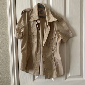 Vintage Miss sixty beige button up